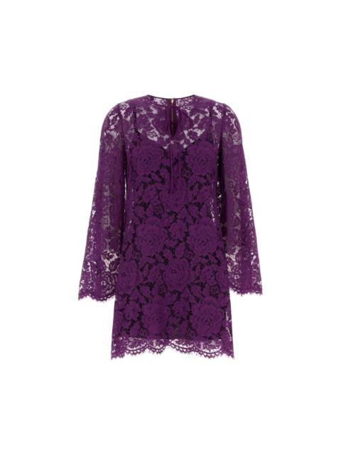 Dolce & Gabbana DOLCE&GABBANA Purple Lace Dress New & Authentic (Women's siz