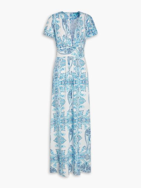 MELISSA ODABASH Petunia paisley-print voile maxi dress