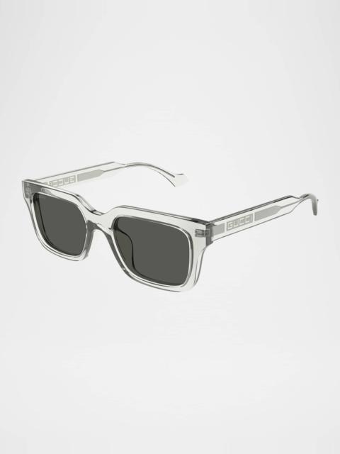 Men's Transparent Rectangle Sunglasses