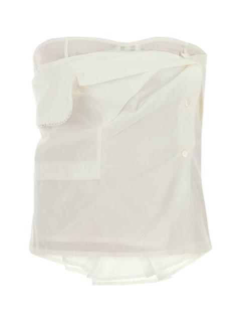Miu Miu White Poplin Top