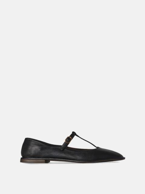 The Row Black Square T-Strap Flat