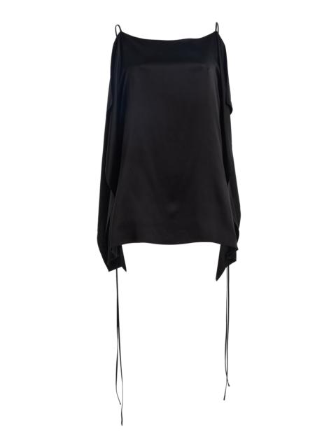 The Row Koray Silk Satin Top black