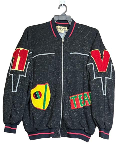Reebok RARE🔥VINTAGE REEBOK SPORTS EMBROIDERY LOGO VARSITY JACKET