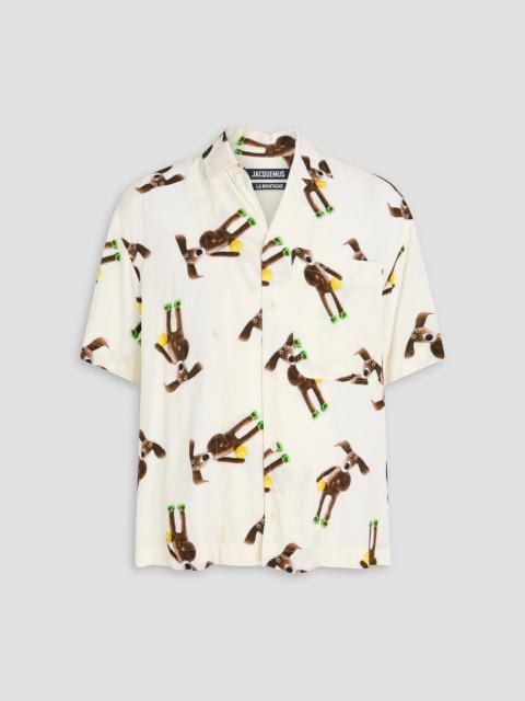 JACQUEMUS Printed mousseline shirt