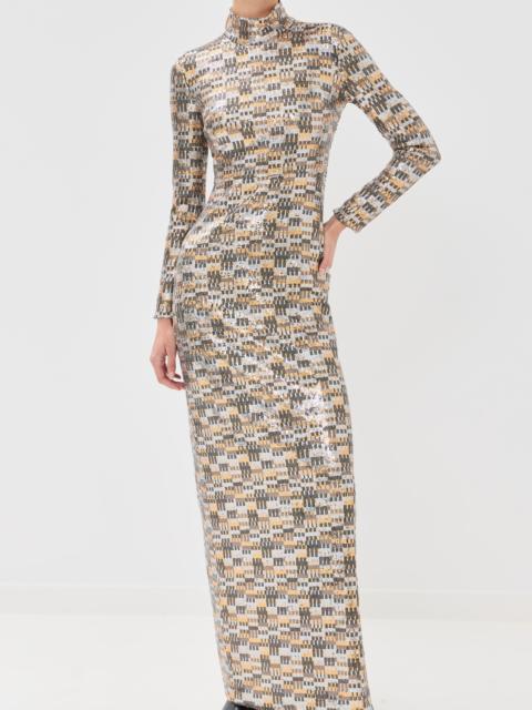 ROSETTA GETTY Fitted Turtleneck Maxi Dress