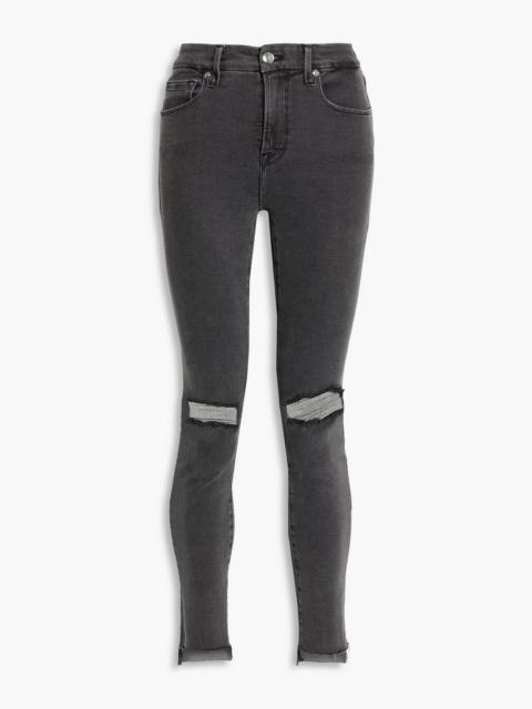 Other Designers Good Legs distressed mid-rise skinny jeans