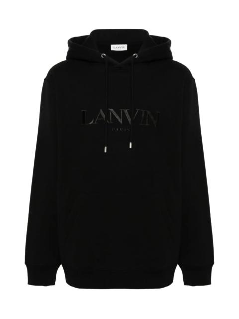 Lanvin EMBROIDERED-LOGO COTTON HOODIE