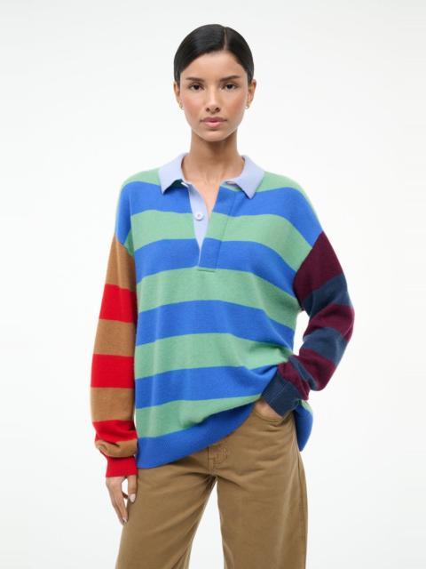 STAUD STAUD MICHAEL CASHMERE SWEATER MULTI STRIPE