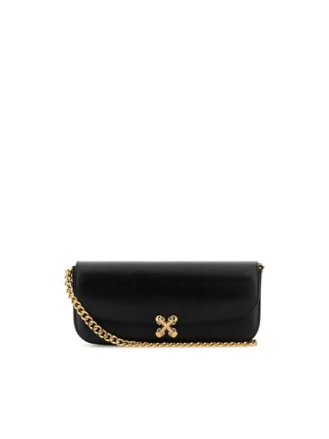 Alexander McQueen Alexander Mcqueen Black Leather Skull Flower Crossbody Bag