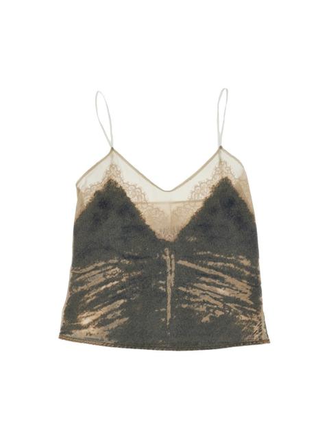 DÉVORÉ DENIM TOP