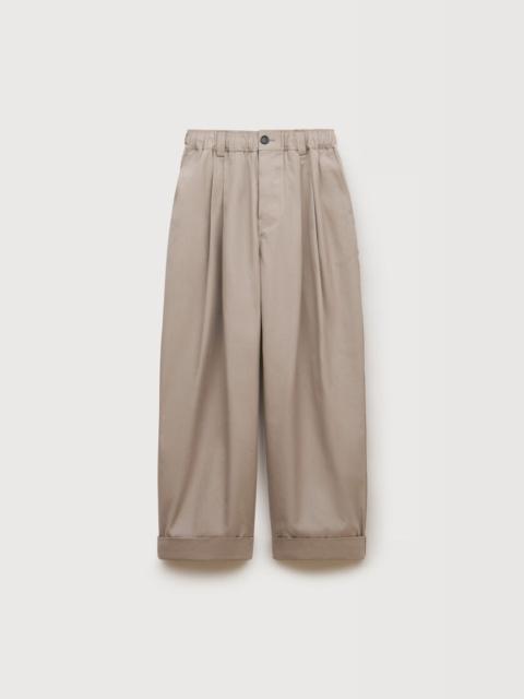 Marni GRAY CANVAS PANTS WITH PLEATS