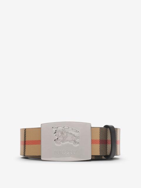 Burberry Reversible Check Square Knight Stamp Belt