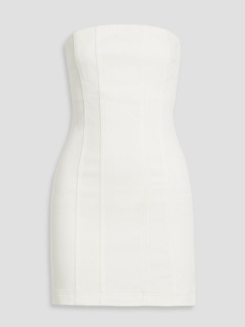 Alice + Olivia Palmer strapless denim mini dress