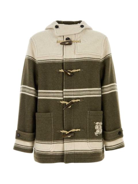 Burberry Burberry Men Embroidered Wool Blend Harrogate Montgomery