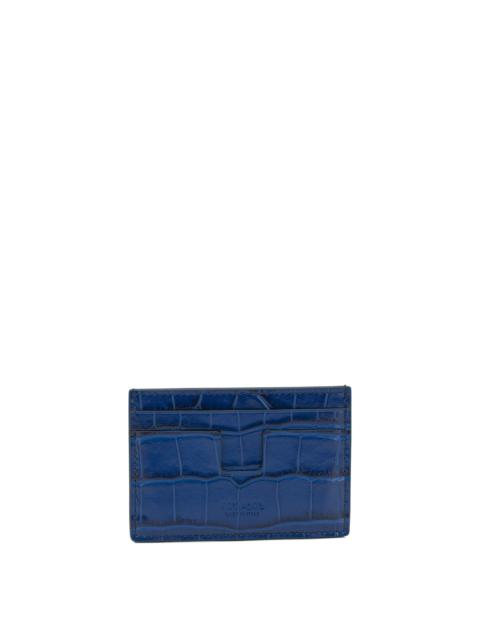 TOM FORD Tom Ford Tejus T Line Card Holder Blue