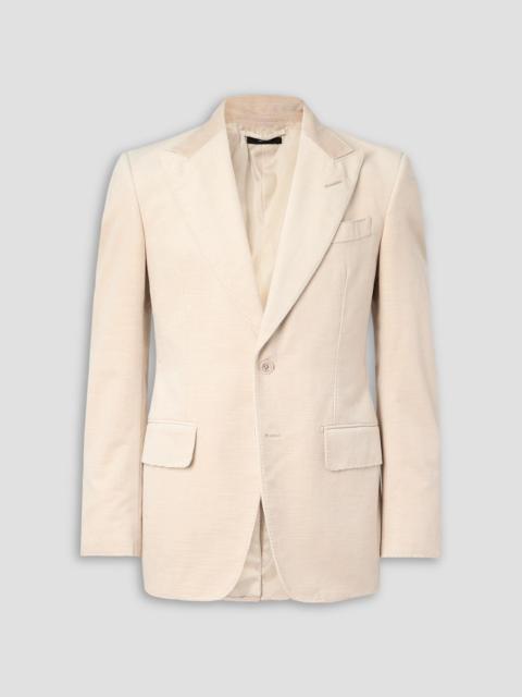 TOM FORD Shelton slim-fit cotton-velvet blazer