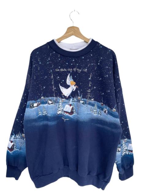 Other Designers Vintage Full Print Artisan Painting Crewneck Sweatshirt