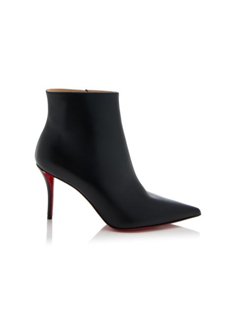 Christian Louboutin So Apostropha 80mm Leather Ankle Boots black