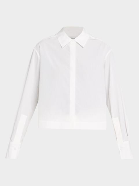 SIMKHAI Kacey Cotton Lace Long-Sleeve Top