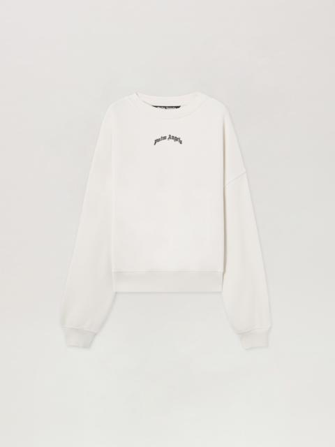 Palm Angels Back Curved Logo Loose Sweatshirt
