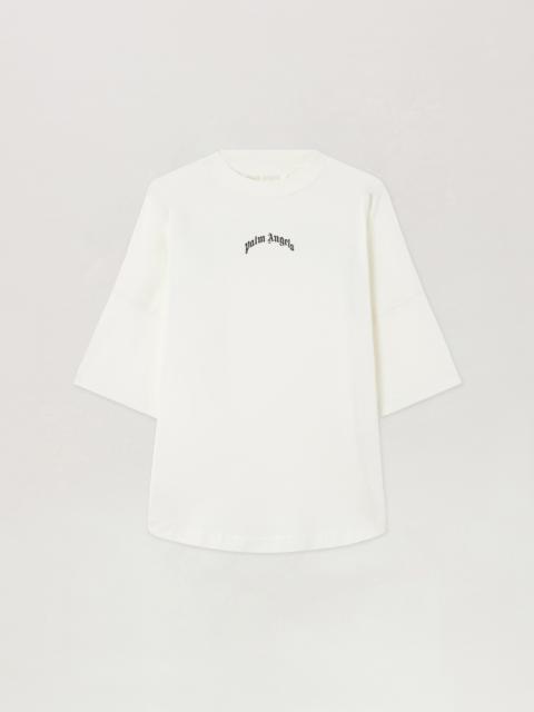 Palm Angels Curved Logo Over T-Shirt