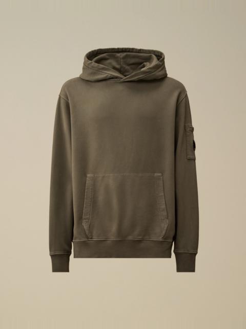 C.P. Company Brushed and Emerized Diagonal Fleece Hooded Lens Sweatshirt
