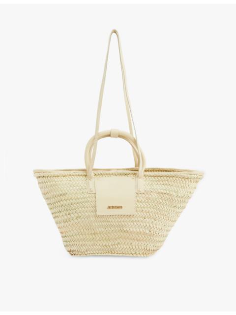 JACQUEMUS Le Panier Soleil palm tote bag