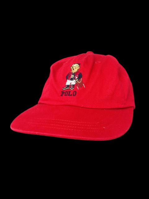 Polo Ralph Lauren Vintage Teddy Bear Red Baseball Cap Hat