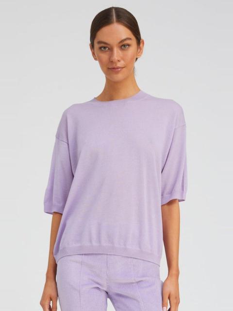 SPRWMN LAVENDER CASHMERE BOXY TEE