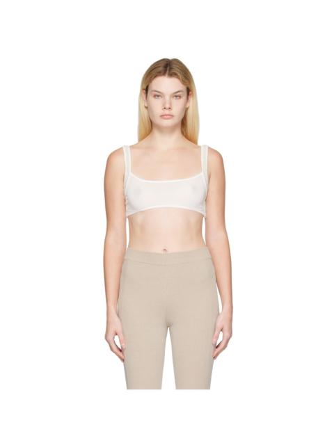 JACQUEMUS White Le Papier 'Le Bandeau Ascosu' Bra