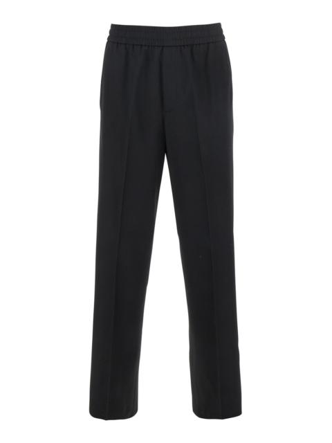 Golden Goose Golden Goose Men Joggers With Pockets And Ribbed Hems In Black Virgin Wool For Men
