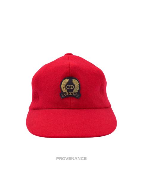 Dior Christian Dior CD Sports Snap Back Cap - Red Black Wool