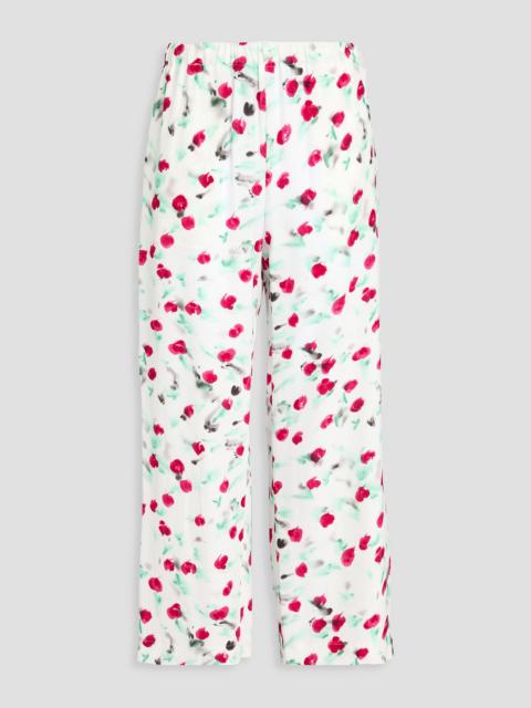 Marni Floral-print crepe straight-leg pants