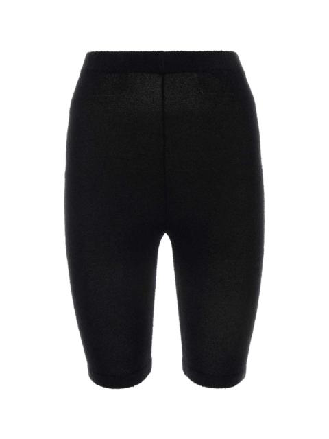 BALENCIAGA Black Stretch Terry Fabric Leggings