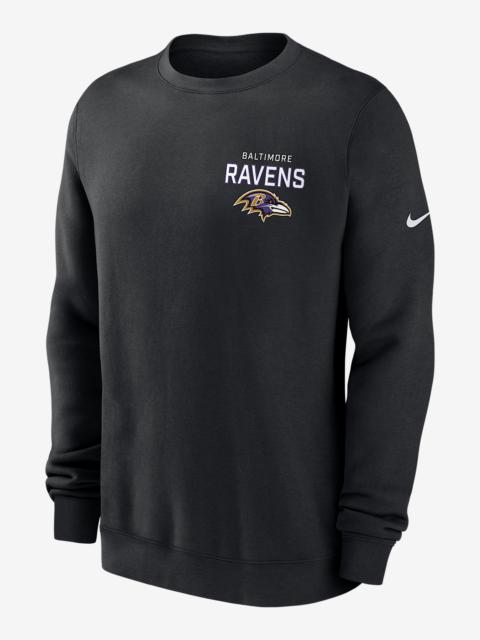 Nike Baltimore Ravens Draw Block Club Men's Nike NFL Pullover Crew