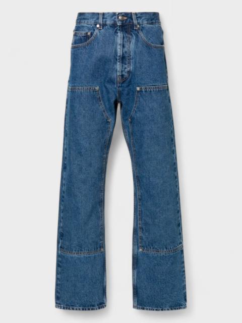 Palm Angels Monogram Workwear Denim Jeans Blue