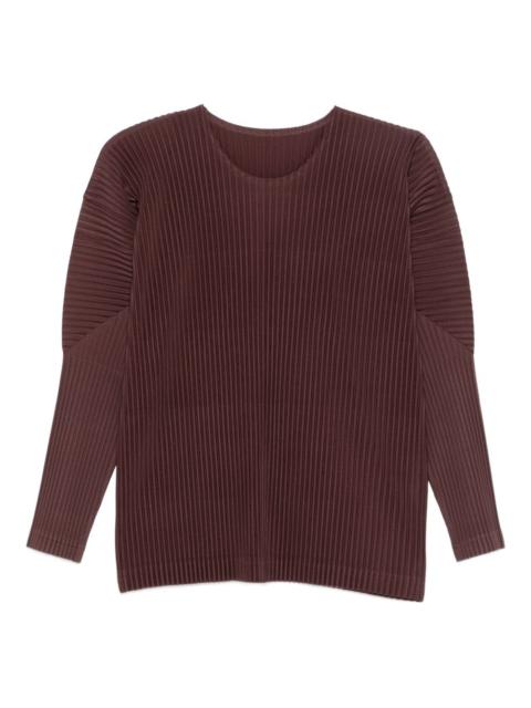 ISSEY MIYAKE pleated long-sleeve jumper