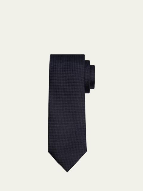 ZEGNA Men's Tic-Weave Silk Tie