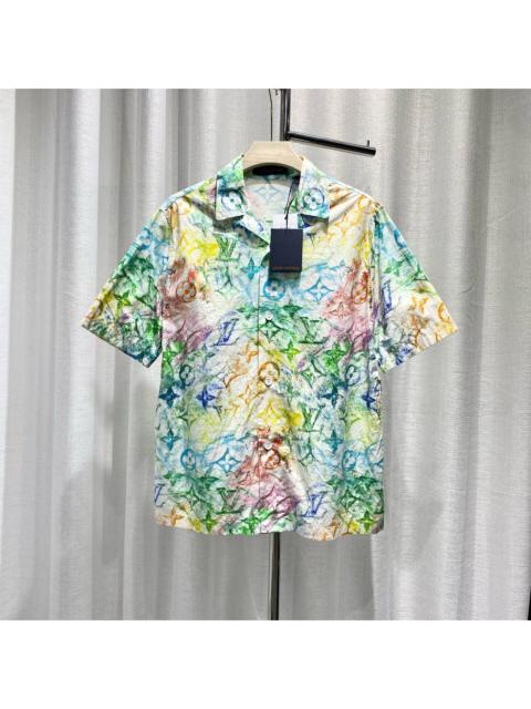 Louis Vuitton Louis Vuitton Crayon Graffiti All-Over Print Cotton Multicolor Short Sleeve Shirt