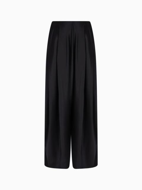 GIORGIO ARMANI MIDI SKIRT IN DOUBLE-SIDED SILK SATIN