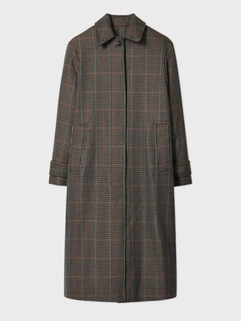Paul Smith Women's Brown Multi-Houndstooth Wool-Blend Coat