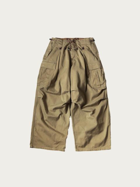 Heavy Drill Cotton JUMBO Cargo Pants - Beige