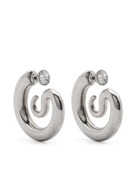 PANCONESI Diamond Serpent Hoops Earrings