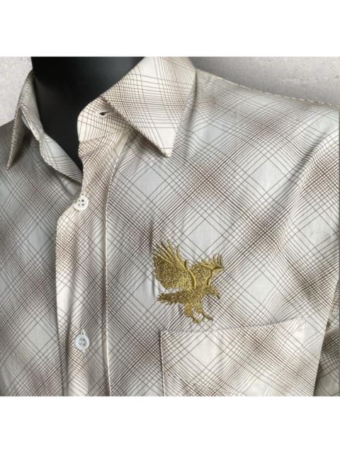 Dior Fall05 Eagle Embroidered Plaid Shirt