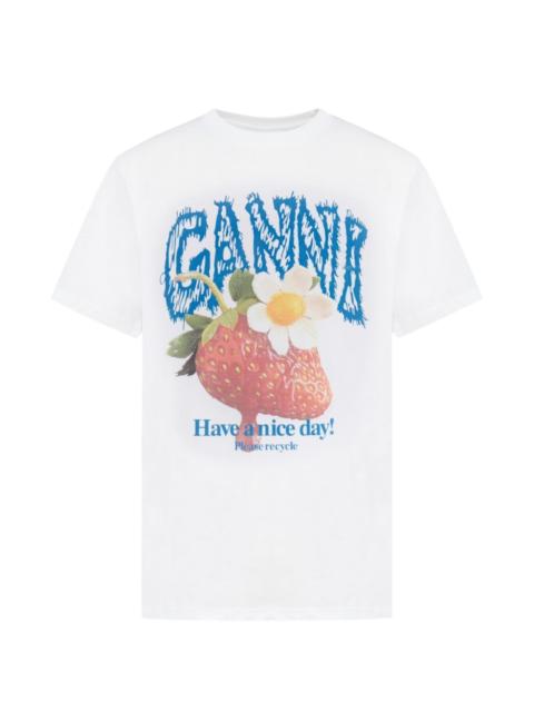 GANNI Ganni Women Printed Cotton T-Shirt