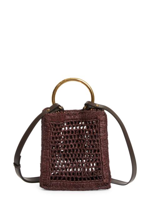Chloé Chloé Mini Summer Banana Raffia Tote in Kohl Brown at Nordstrom
