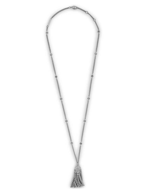 rabanne Rabanne Long Crystal Tassel Necklace in M064 Silver/Crystal at Nordstrom