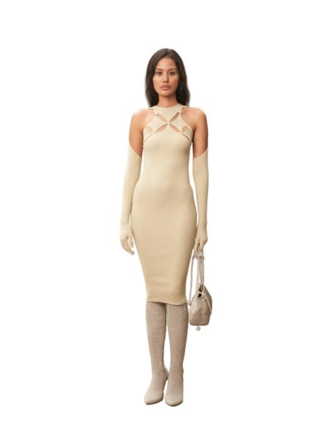 ISA BOULDER ARGYLE TANK KNIT DRESS (OFF-WHITE)