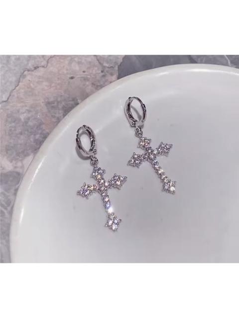Other Designers Other - Asymmetry Cross Earrings for Women Men