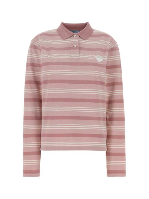 Prada Prada Women Embroidered Piquet Polo Shirt
